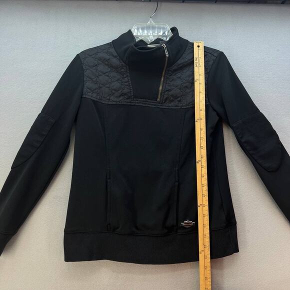 Harley Davidson Performance Women's Quarter Zip Jacket Size S Black Quilted - Picture 6 of 16